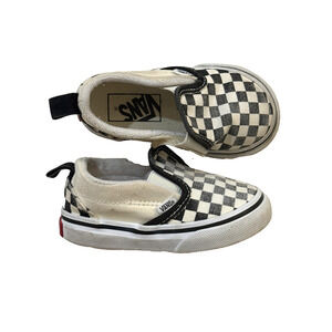 Vans Shoes Toddler Size 5 Black White Classic Slip-On Checkerboard Canvas Skater